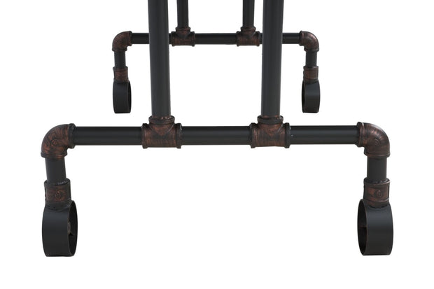 Mauro Ferretti Masa din MDF si metal Manhattan Natural / Negru, L160xl91,5xH76 cm