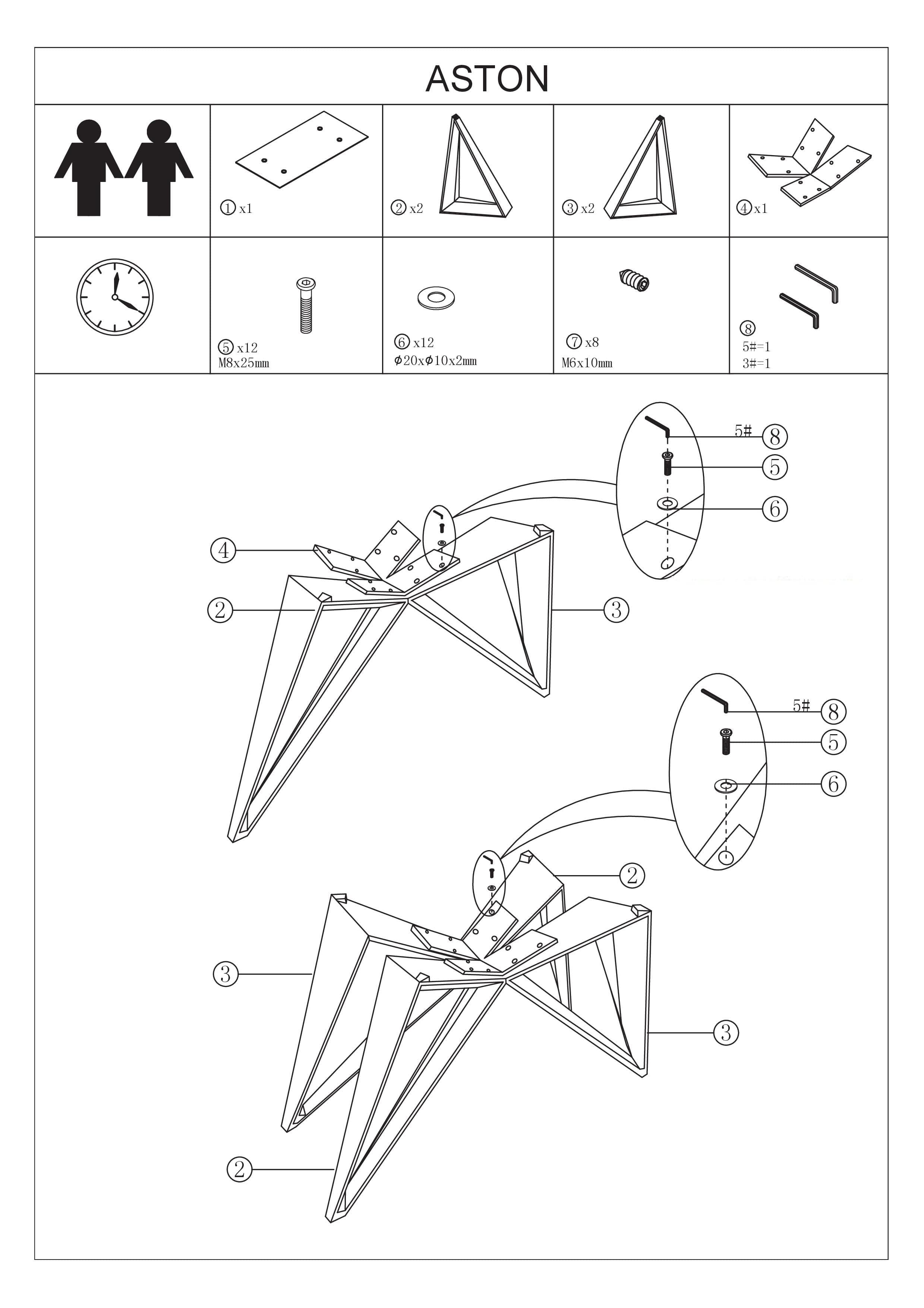 Signal Masa din MDF si sticla, Aslan Transparent / Cupru, L200xl100xH76 cm
