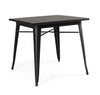 Masa din metal Minnesota Negru, L80xl80xH75 cm