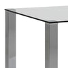 Masa din sticla si metal, Kante Transparent / Crom, L140xl90xH75 cm (4)