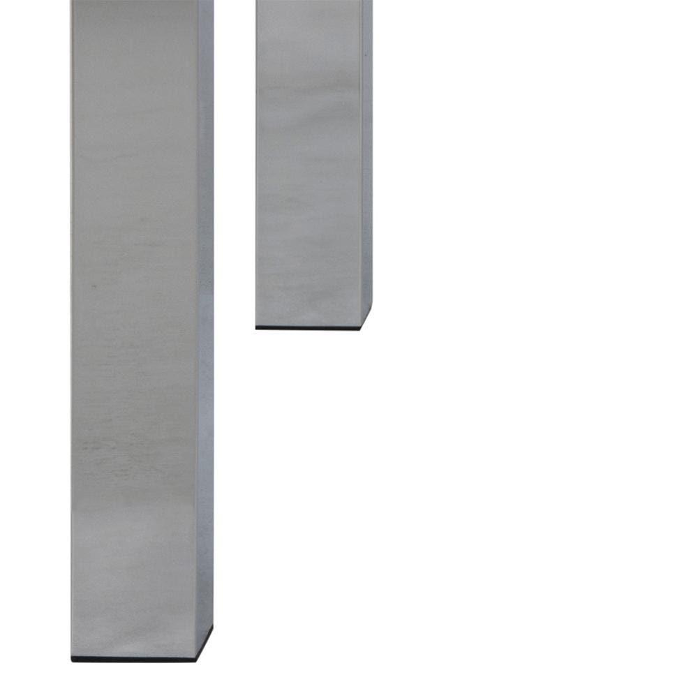 Masa din sticla si metal, Kante Transparent / Crom, L140xl90xH75 cm (5)