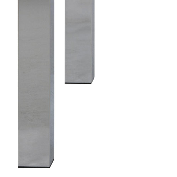 Masa din sticla si metal, Kante Transparent / Crom, L140xl90xH75 cm (5)