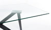Masa din sticla si metal Lear Transparent / Negru, L140xl80xH75 cm (2)