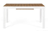 Masa extensibila de gradina / terasa din lemn compozit si metal, Elias I Small Natural / Alb, L140-200xl90xH75 cm (3)