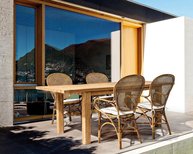 Masa extensibila de gradina / terasa din lemn de tec reciclat, Bounty Small Natural, L160-220xl95xH77 cm (1)