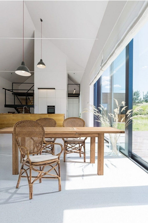 Masa extensibila de gradina / terasa din lemn de tec reciclat, Bounty Small Natural, L160-220xl95xH77 cm (2)