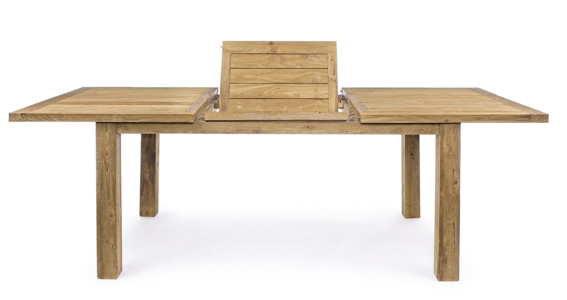 Masa extensibila de gradina / terasa din lemn de tec reciclat, Bounty Small Natural, L160-220xl95xH77 cm (6)