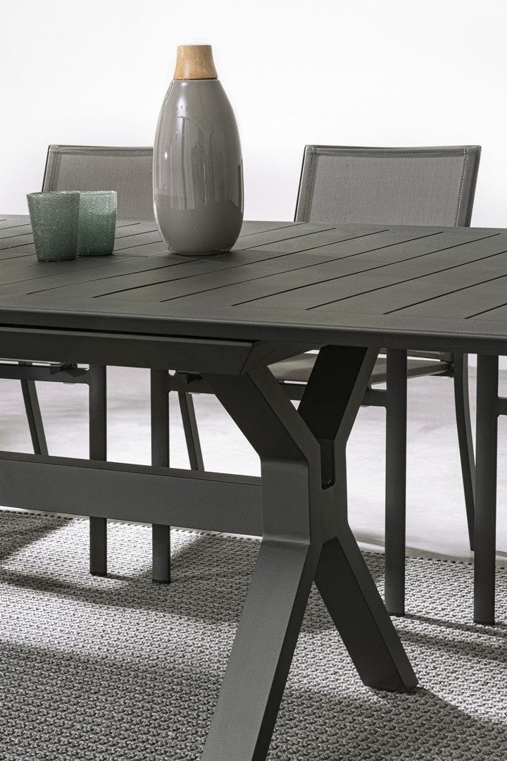 Masa extensibila de gradina / terasa din metal, Kenyon Large Antracit, L200-300xl110xH76 cm (4)