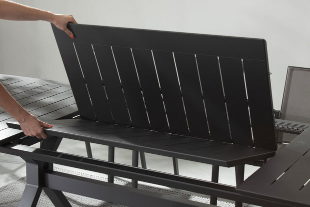 Masa extensibila de gradina / terasa din metal, Kenyon Large Antracit, L200-300xl110xH76 cm (10)