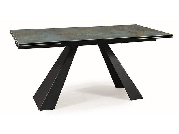 Signal Masa extensibila din ceramica, sticla si metal, Samael Multicolor / Negru Mat, L160-240xl90xH77 cm