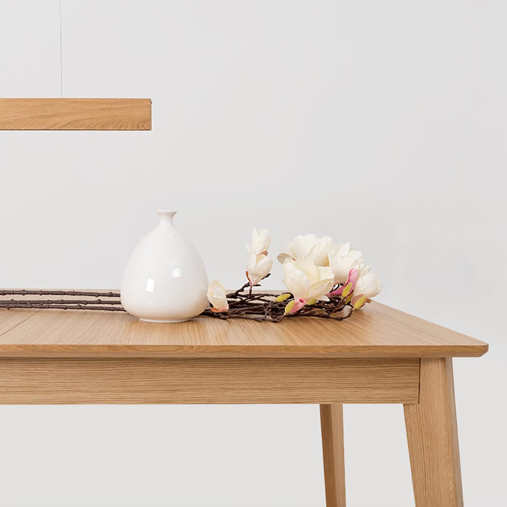 Masa extensibila din furnir si lemn, Woodyou Rectangle Stejar, L160-240xl90xH75 cm (1)