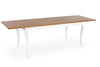 Halmar Masa extensibila din furnir si lemn, Wynton Stejar Inchis / Alb, L160-240xl90xH76 cm