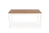 Halmar Masa extensibila din furnir si lemn, Wynton Stejar Inchis / Alb, L160-240xl90xH76 cm