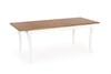 Halmar Masa extensibila din furnir si lemn, Wynton Stejar Inchis / Alb, L160-240xl90xH76 cm