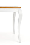 Halmar Masa extensibila din furnir si lemn, Wynton Stejar Inchis / Alb, L160-240xl90xH76 cm