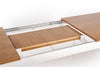 Halmar Masa extensibila din furnir si lemn, Wynton Stejar Inchis / Alb, L160-240xl90xH76 cm