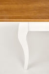 Halmar Masa extensibila din furnir si lemn, Wynton Stejar Inchis / Alb, L160-240xl90xH76 cm