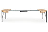Halmar Masa extensibila din MDF, furnir si metal, Infernalis Stejar / Negru, L100-300xl100xH76 cm