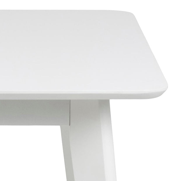 Masa extensibila din MDF si lemn, Roxby Alb, L80-120xl80xH76 cm (3)