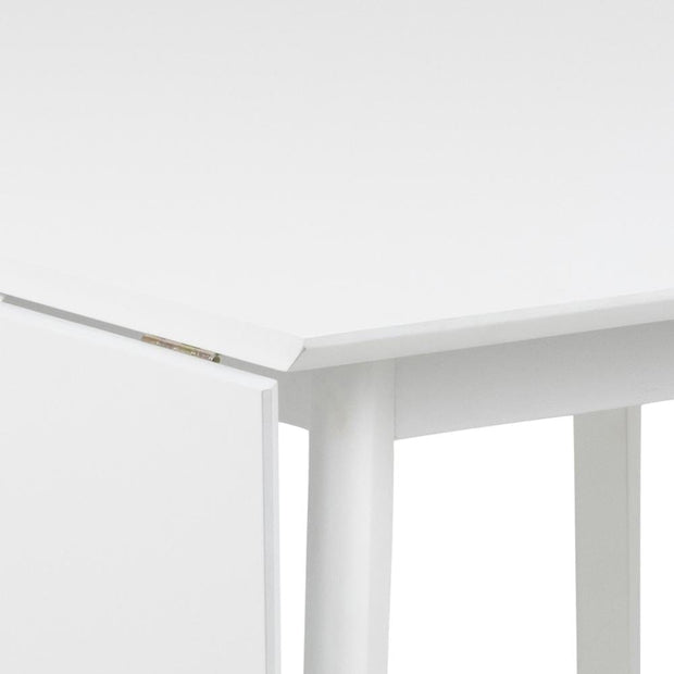 Masa extensibila din MDF si lemn, Roxby Alb, L80-120xl80xH76 cm (7)