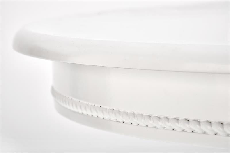 Masa extensibila din MDF si lemn Wilfred White, L90-124xl90xH75 cm (5)