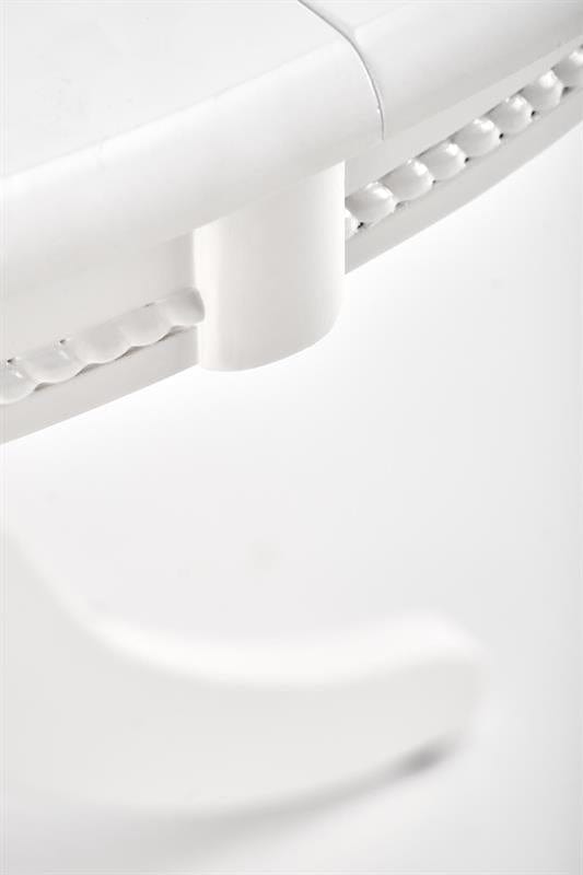 Masa extensibila din MDF si lemn Wilfred White, L90-124xl90xH75 cm (6)