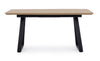 Masa extensibila din MDF si metal Collins Natural / Negru, L160-200xl90xH76 cm (3)