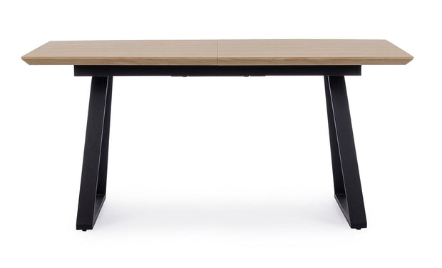 Masa extensibila din MDF si metal Collins Natural / Negru, L160-200xl90xH76 cm (3)