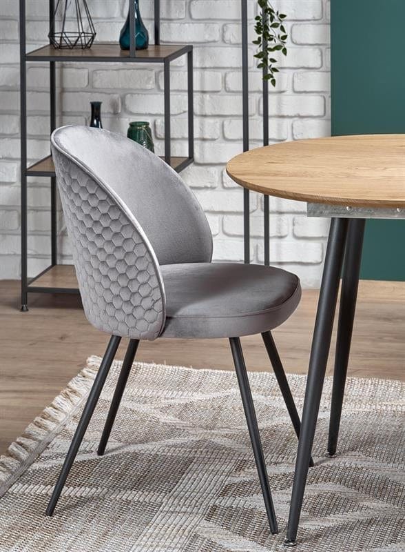 Halmar Masa extensibila din MDF si metal, Colorindo Stejar Auriu / Negru, L120-160xl80xH74 cm