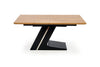 Halmar Masa extensibila din MDF si metal Fergal Stejar / Negru, L160-220xl90xH75 cm