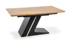 Halmar Masa extensibila din MDF si metal Fergal Stejar / Negru, L160-220xl90xH75 cm