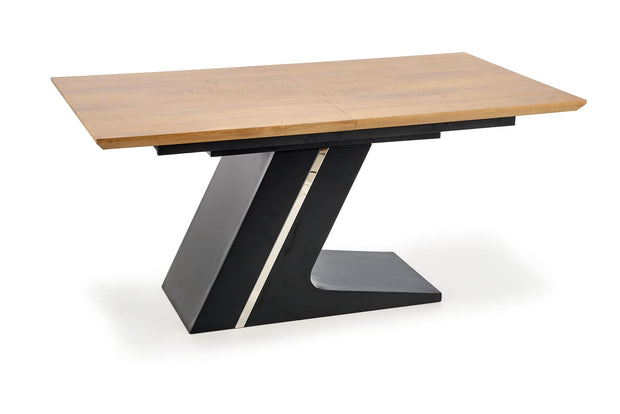 Halmar Masa extensibila din MDF si metal Fergal Stejar / Negru, L160-220xl90xH75 cm