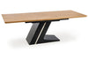 Halmar Masa extensibila din MDF si metal Fergal Stejar / Negru, L160-220xl90xH75 cm