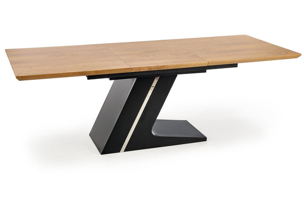 Halmar Masa extensibila din MDF si metal Fergal Stejar / Negru, L160-220xl90xH75 cm