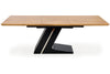 Halmar Masa extensibila din MDF si metal Fergal Stejar / Negru, L160-220xl90xH75 cm