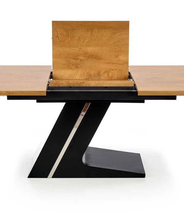Halmar Masa extensibila din MDF si metal Fergal Stejar / Negru, L160-220xl90xH75 cm
