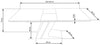 Halmar Masa extensibila din MDF si metal Fergal Stejar / Negru, L160-220xl90xH75 cm