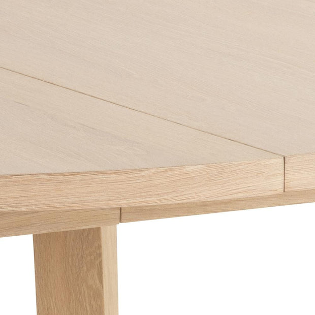 Masa extensibila din pal, furnir si lemn, A-Line Stejar White Wash, Ø120-220xH75 cm (4)