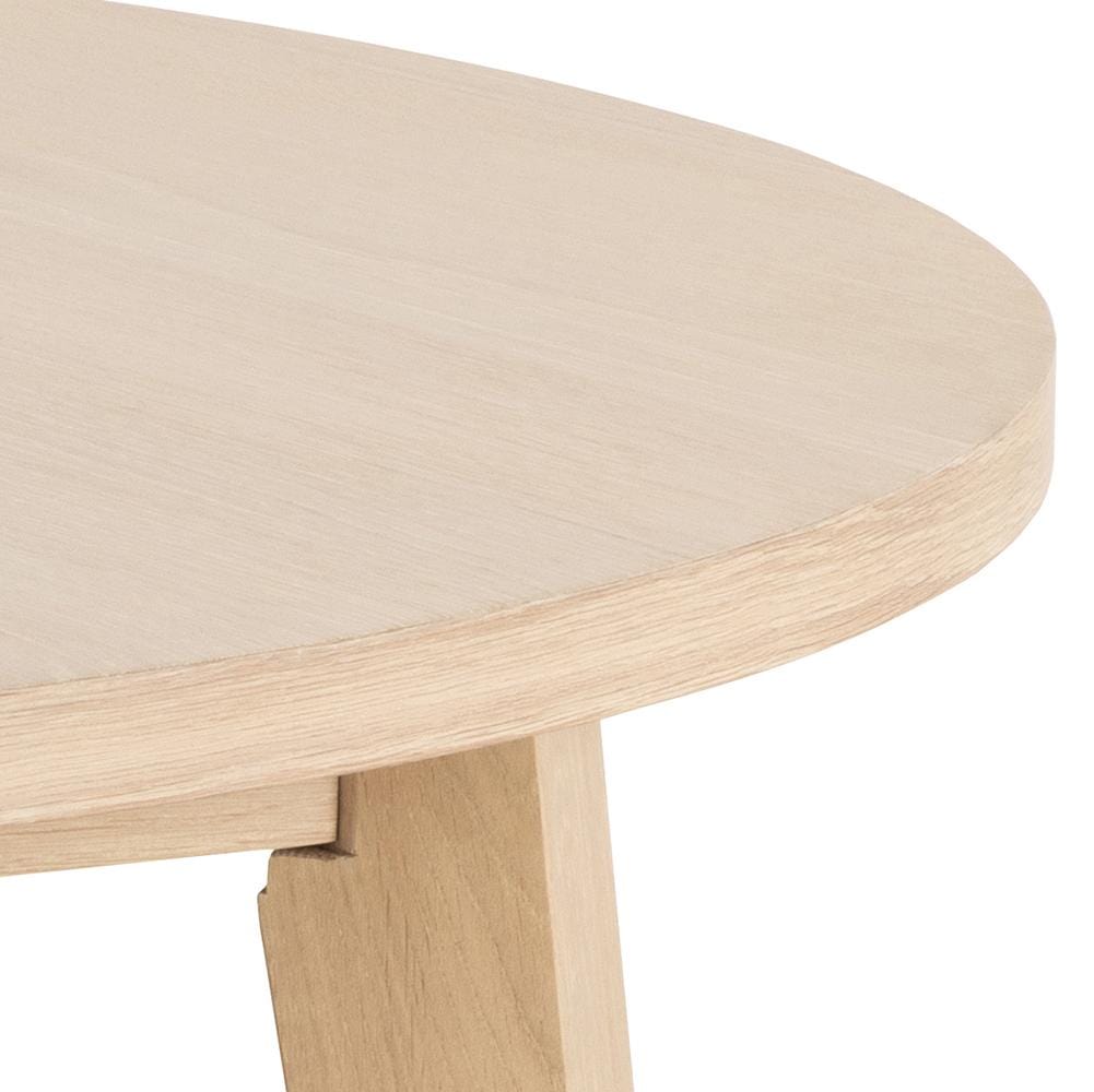 Masa extensibila din pal, furnir si lemn, A-Line Stejar White Wash, Ø120-220xH75 cm (6)
