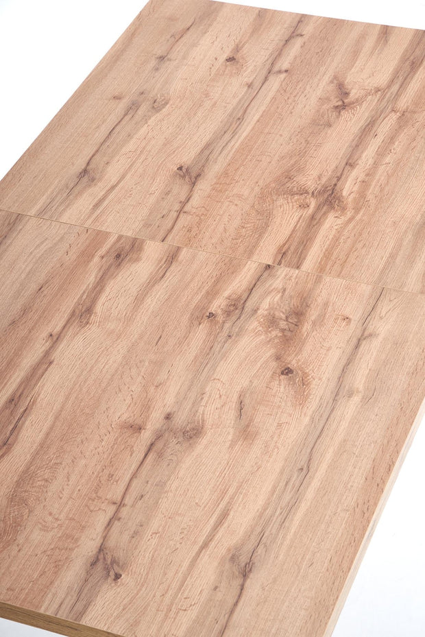 Halmar Masa extensibila din pal si metal, Vilmos Small Stejar Wotan / Negru, L135-185xl85xH74 cm