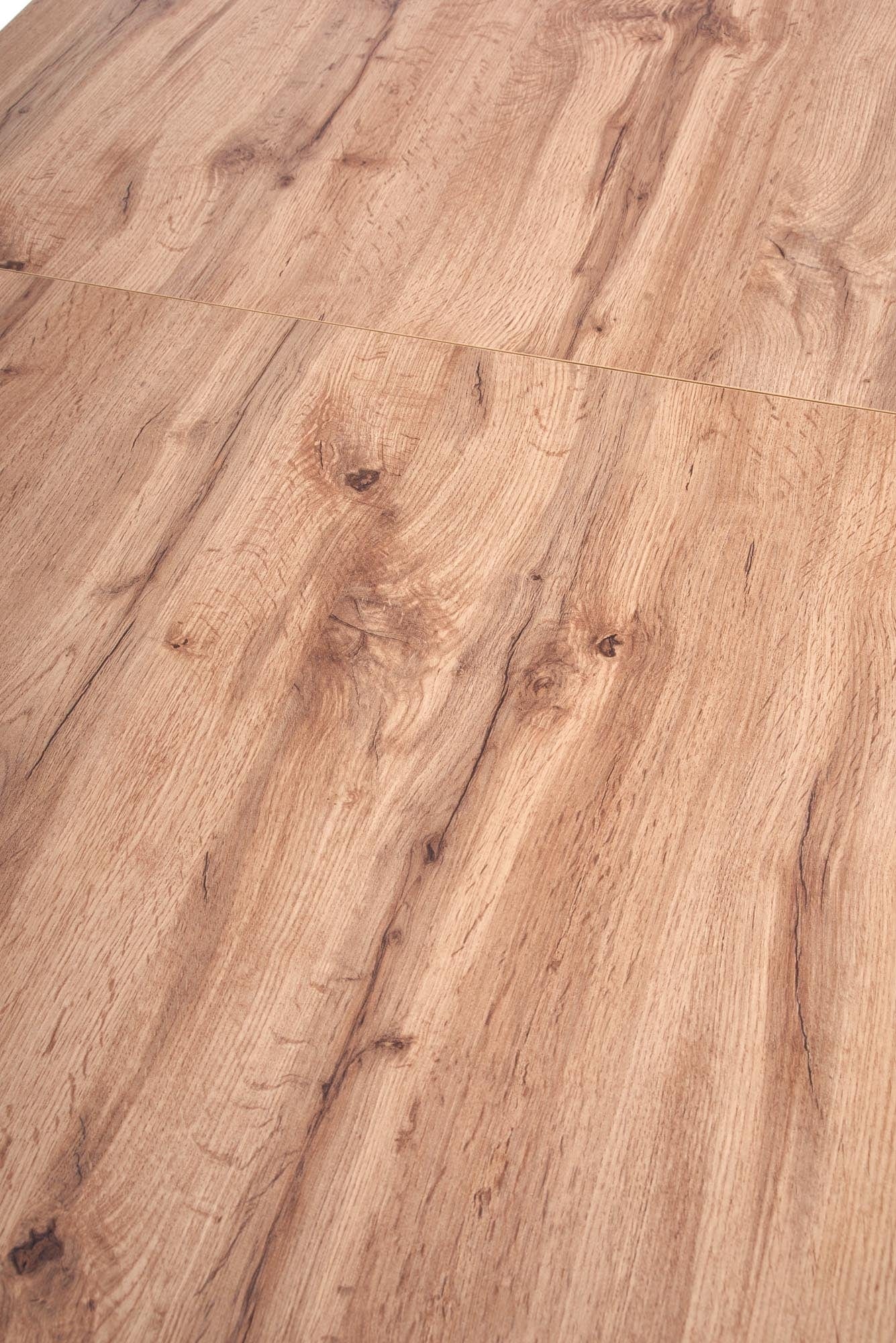 Halmar Masa extensibila din pal si metal, Vilmos Small Stejar Wotan / Negru, L135-185xl85xH74 cm