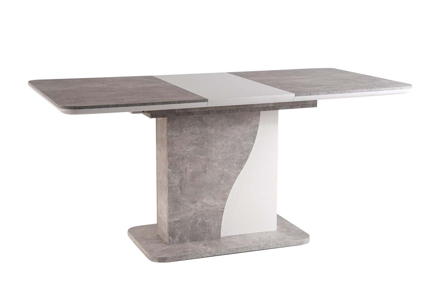 Masa extensibila din pal, Sylvius Alb / Gri, L120-160xl80xH76 cm (1)