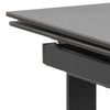Masa extensibila din sticla, ceramica si metal Huddersfield Negru, L160-240xl85xH76 cm (3)