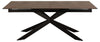 Masa extensibila din sticla, ceramica si metal, Irwine Ruginiu / Negru, L200-240xl100xH76 cm (1)