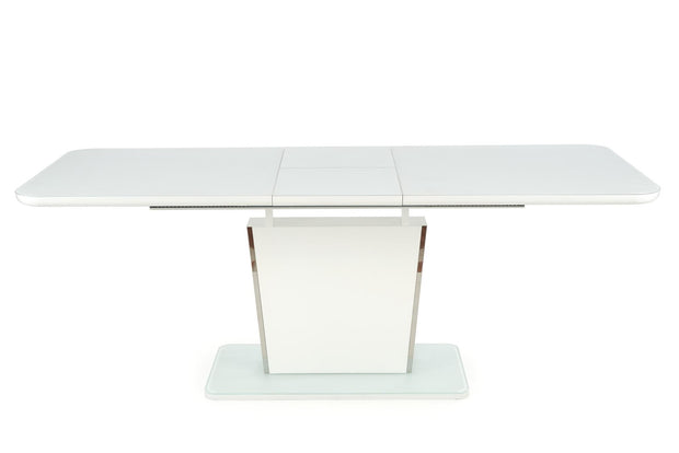 Halmar Masa extensibila din sticla, MDF si metal, Bonnye Alb, L160-200xl90xH76 cm