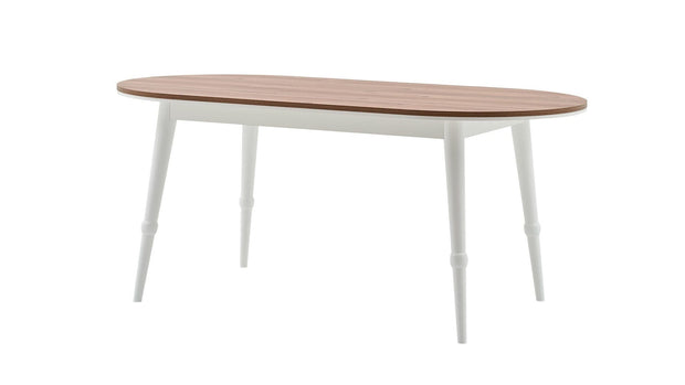 Dogtas Masa fixa din pal, Larina Alb / Natur, L180xl90xH77,5 cm