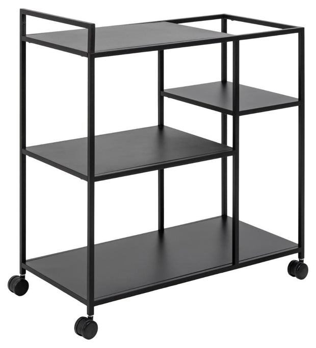 Masa minibar mobila din metal, Newcastle Negru, L78xl40xH85 cm