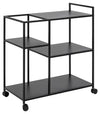 Masa minibar mobila din metal, Newcastle Negru, L78xl40xH85 cm (4)