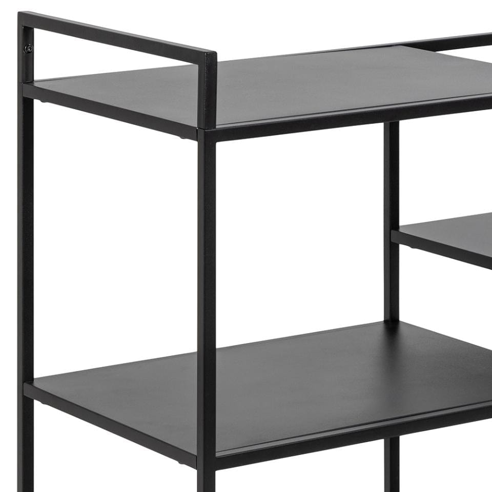 Actona Masa minibar mobila din metal, Newcastle Negru, L78xl40xH85 cm