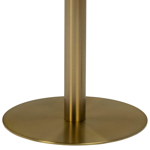 Masa rotunda din marmura si metal, Corby Alb / Alama, Ø80xH75 cm (4)